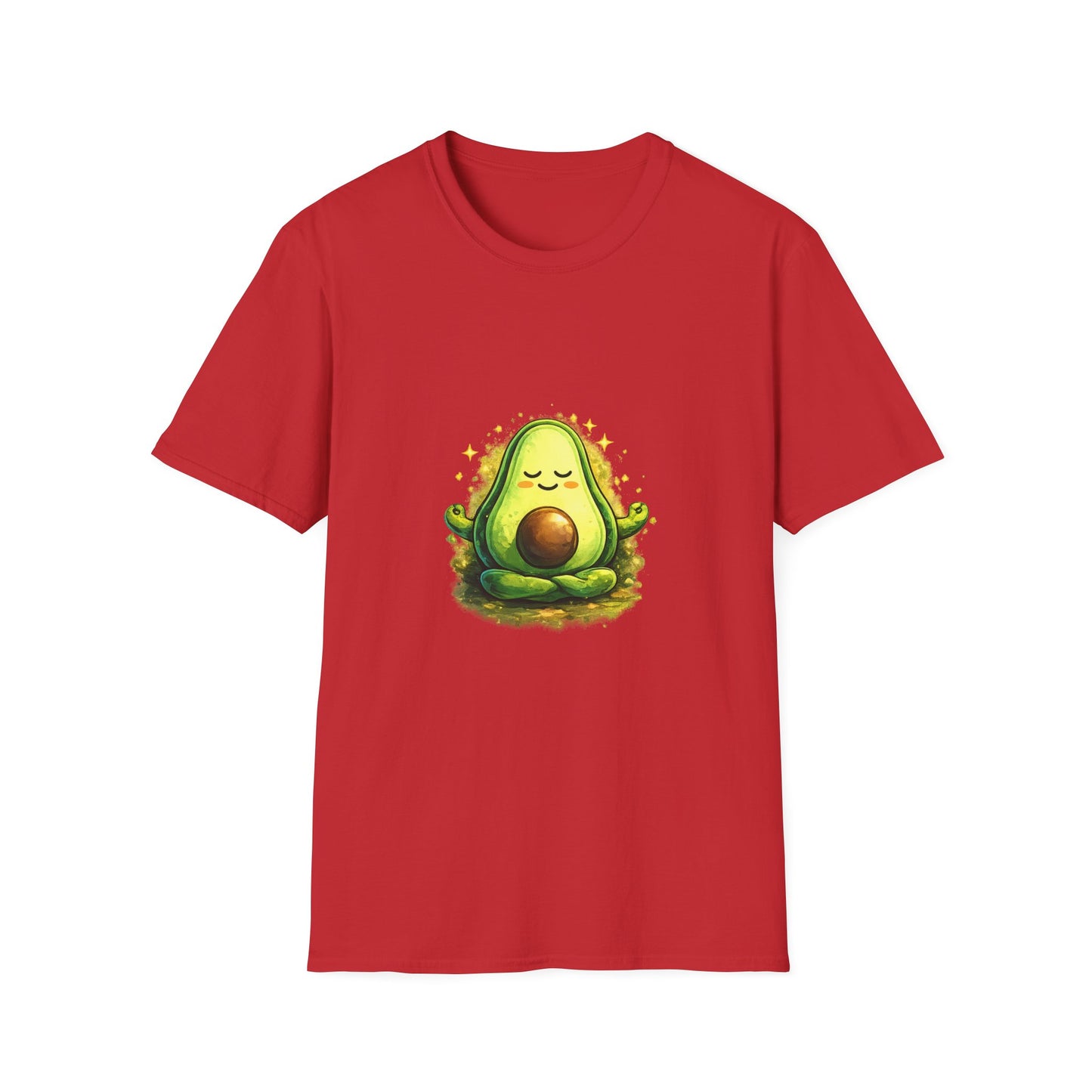 Meditating Avocado T-Shirt — Cute Zen Yoga Vegan Tee