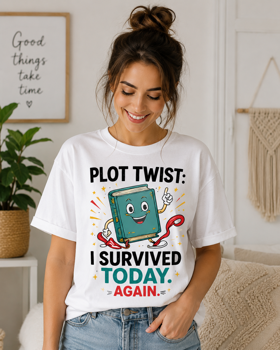Graphic T-Shirts — Cute Book Lover Tee