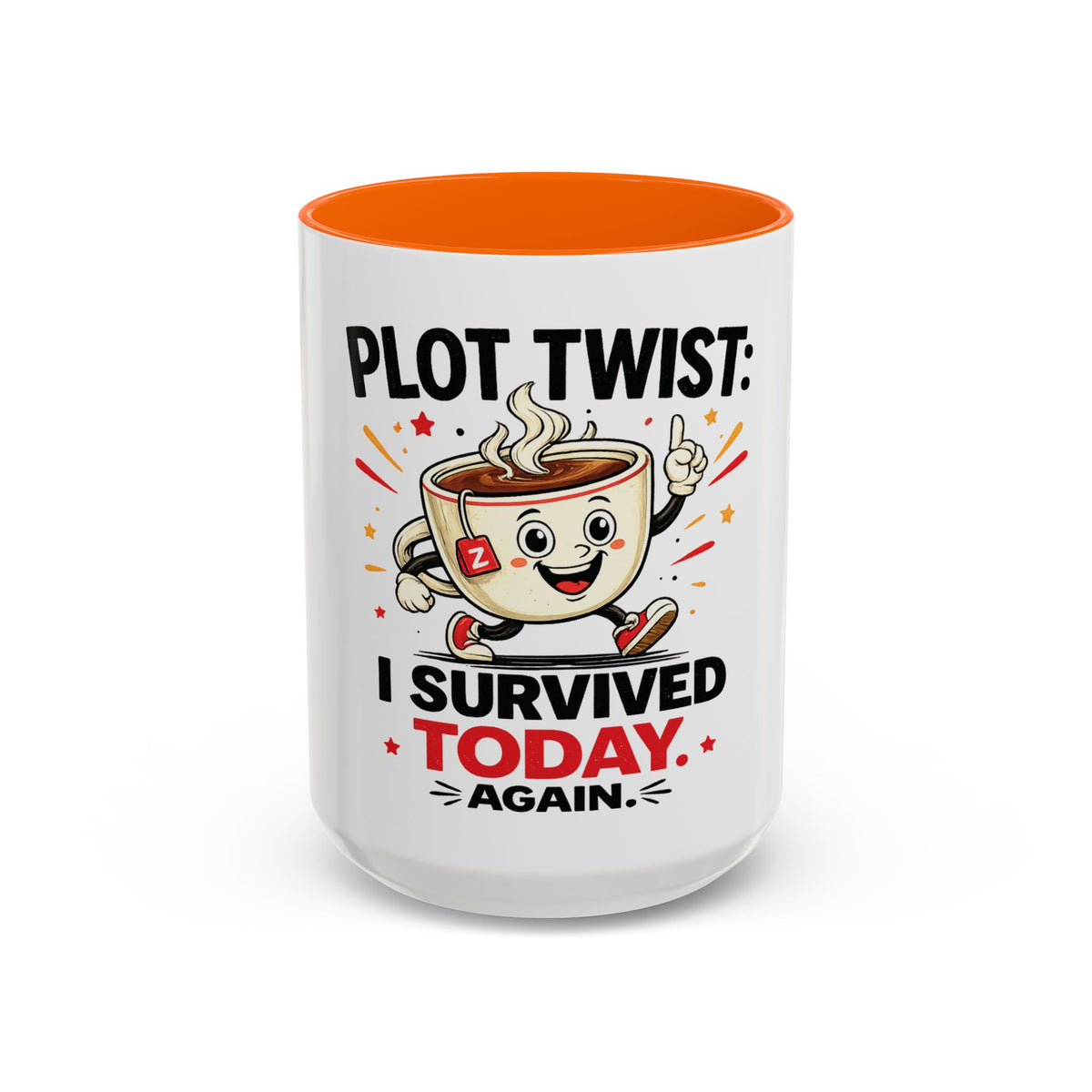 Coffee Mug — "Plot Twist: I Survived Today. Again." Novelty Ceramic Accent Cup