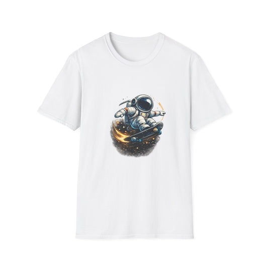 Astronaut Skateboard T-Shirt — Space Skateboarding Graphic Tee