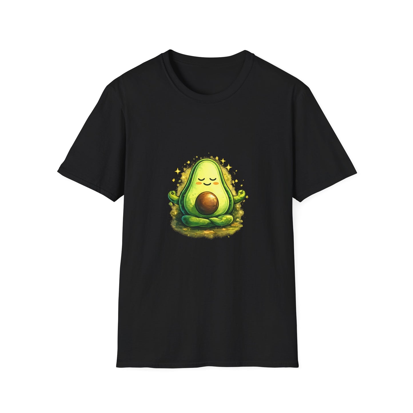 Meditating Avocado T-Shirt — Cute Zen Yoga Vegan Tee