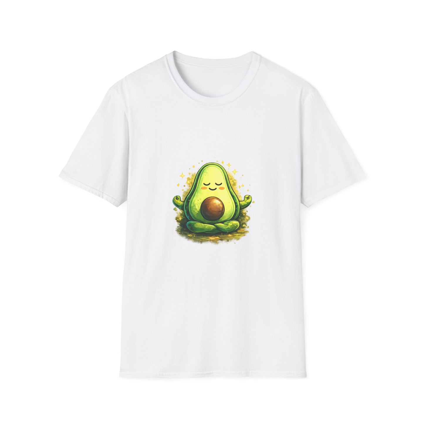 Meditating Avocado T-Shirt — Cute Zen Yoga Vegan Tee