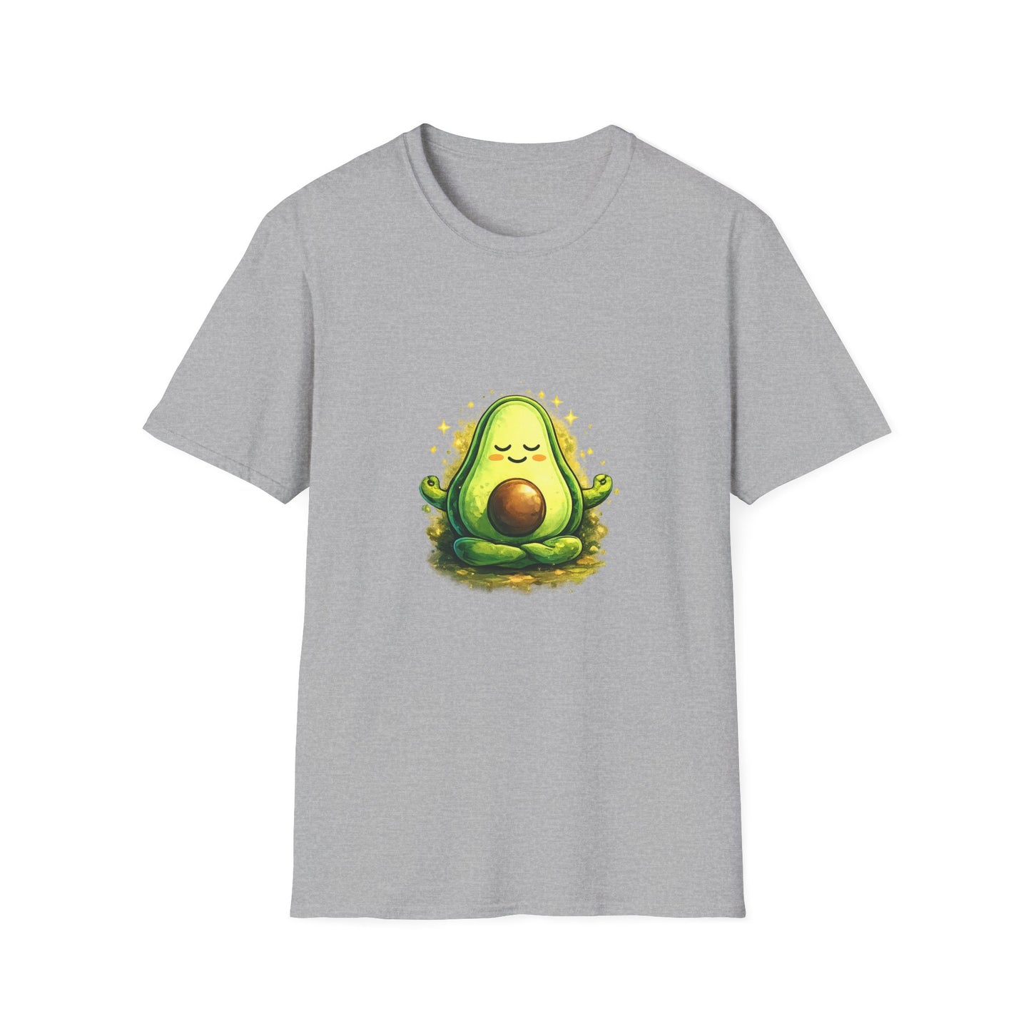 Meditating Avocado T-Shirt — Cute Zen Yoga Vegan Tee