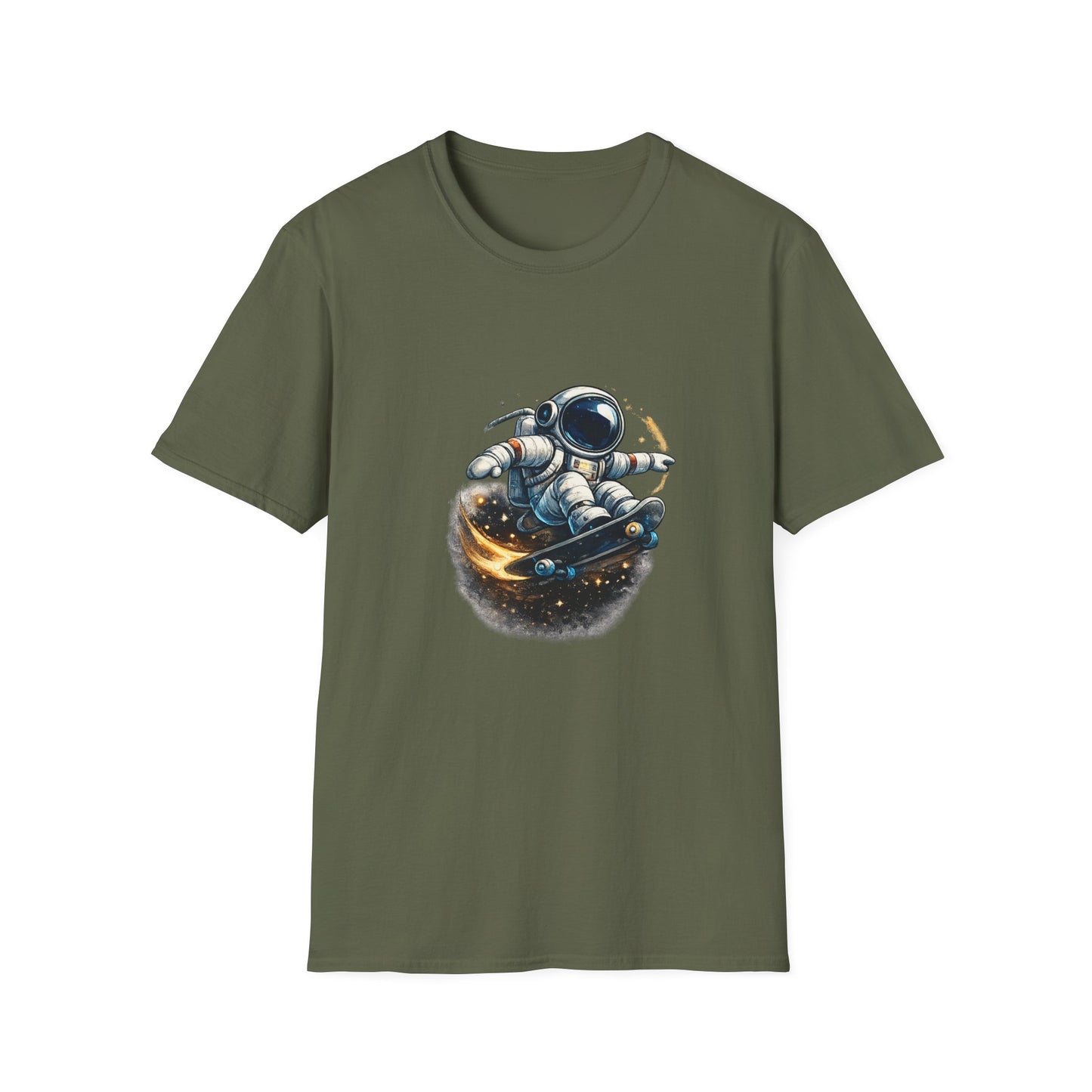 Astronaut Skateboard T-Shirt — Space Skateboarding Graphic Tee