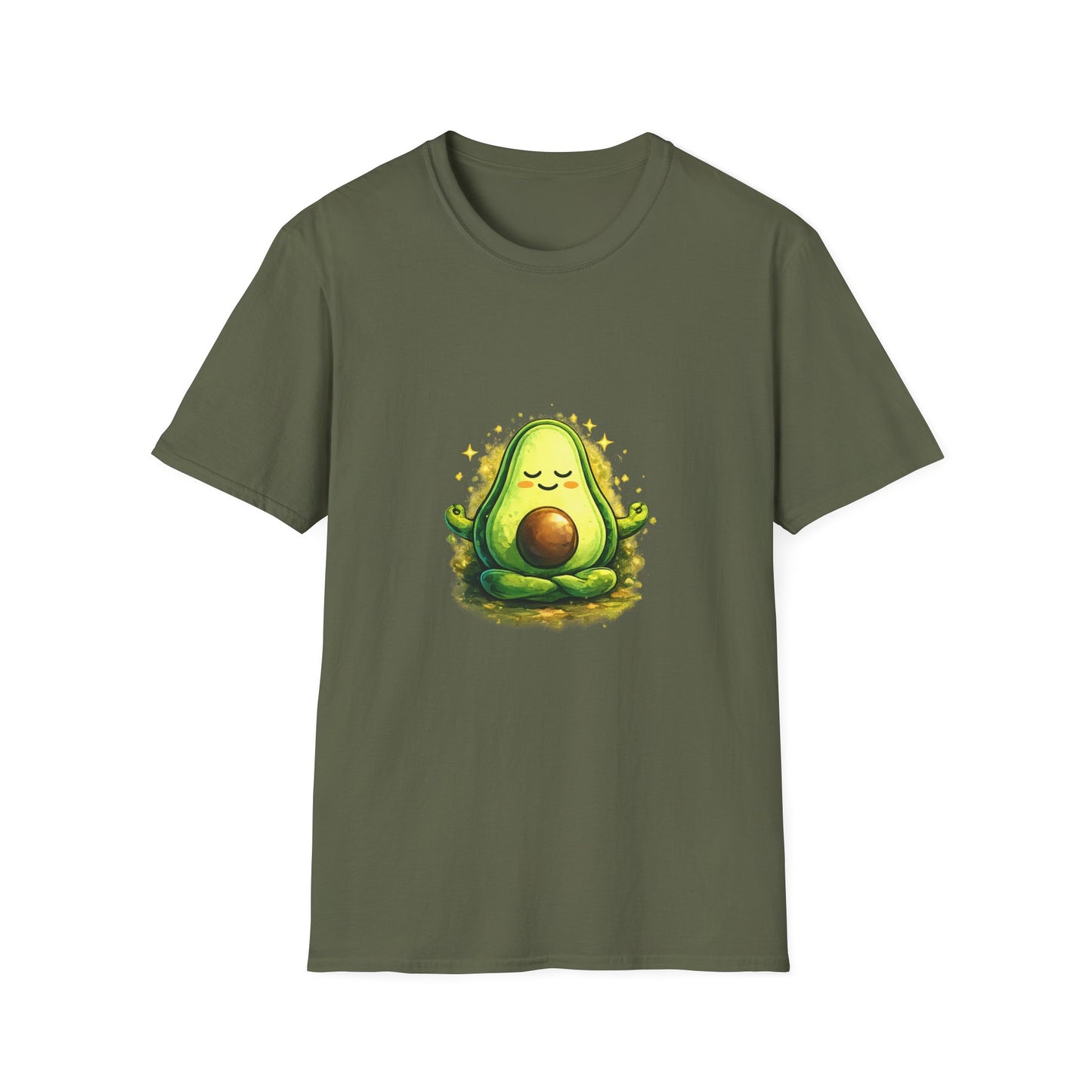 Meditating Avocado T-Shirt — Cute Zen Yoga Vegan Tee